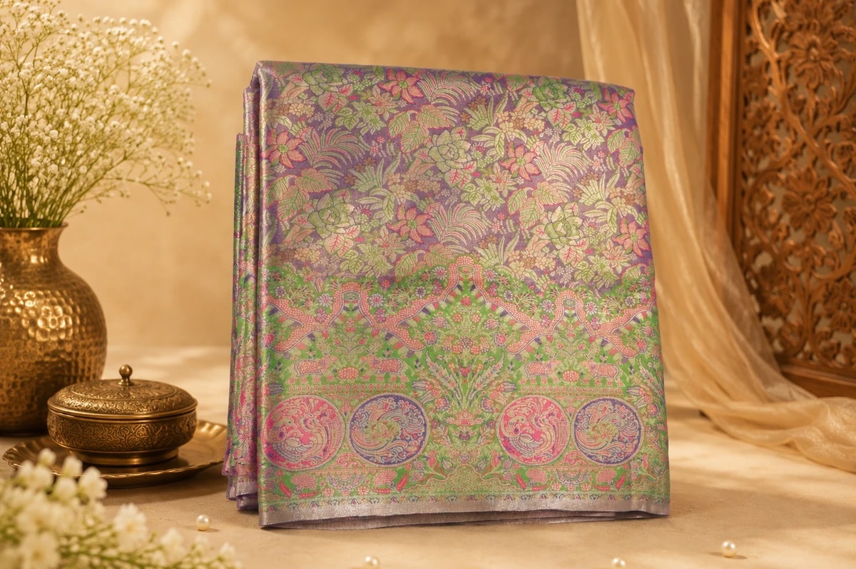 Meenakari Kanchi Silk Saree