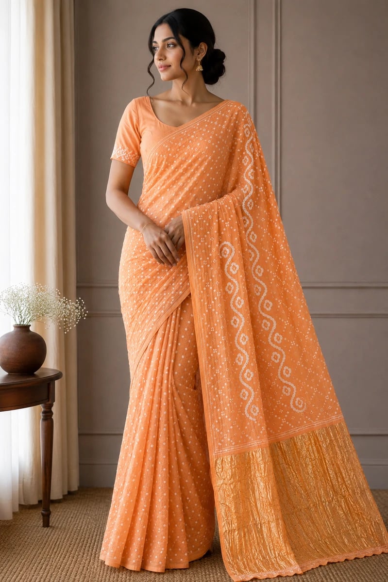 Pallavi Bandhani Saree