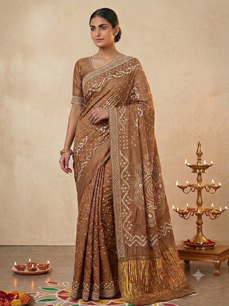 Mridula Bandhani Saree
