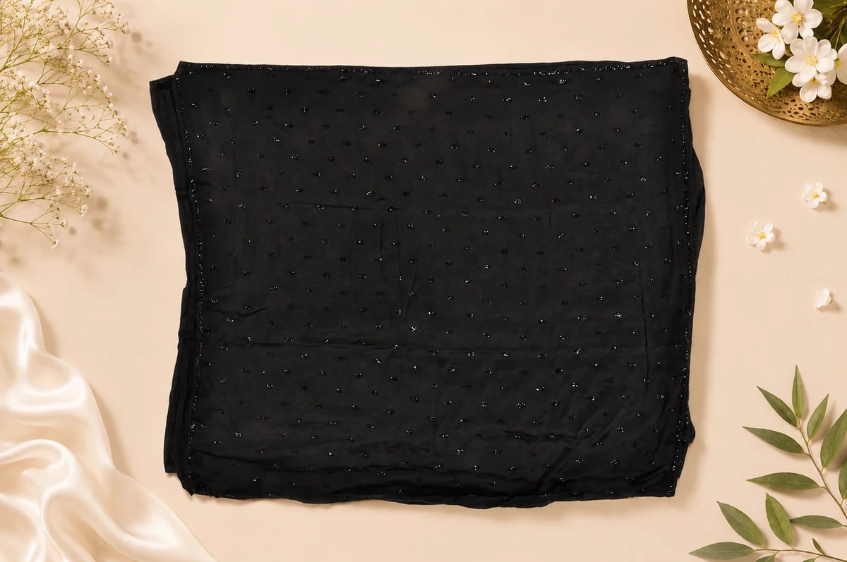 Midnight Cocktail Crepe Saree