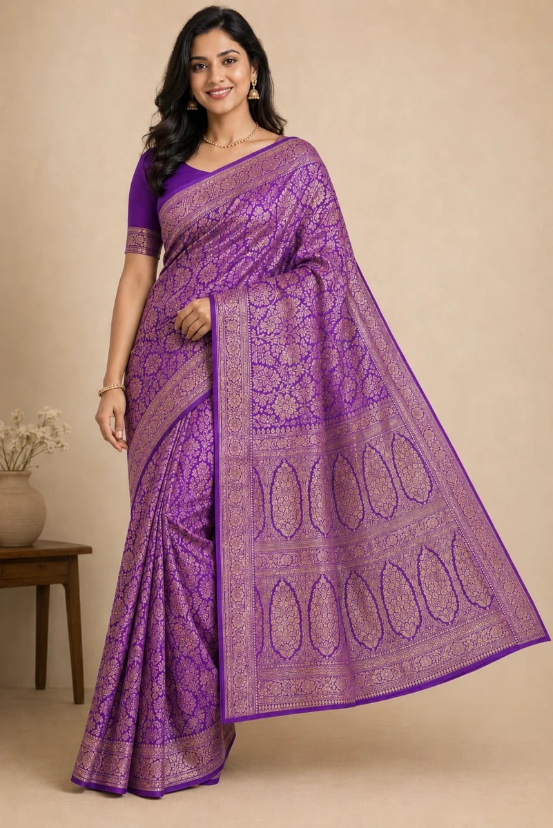 Traditional Khaddi Georgette Saree