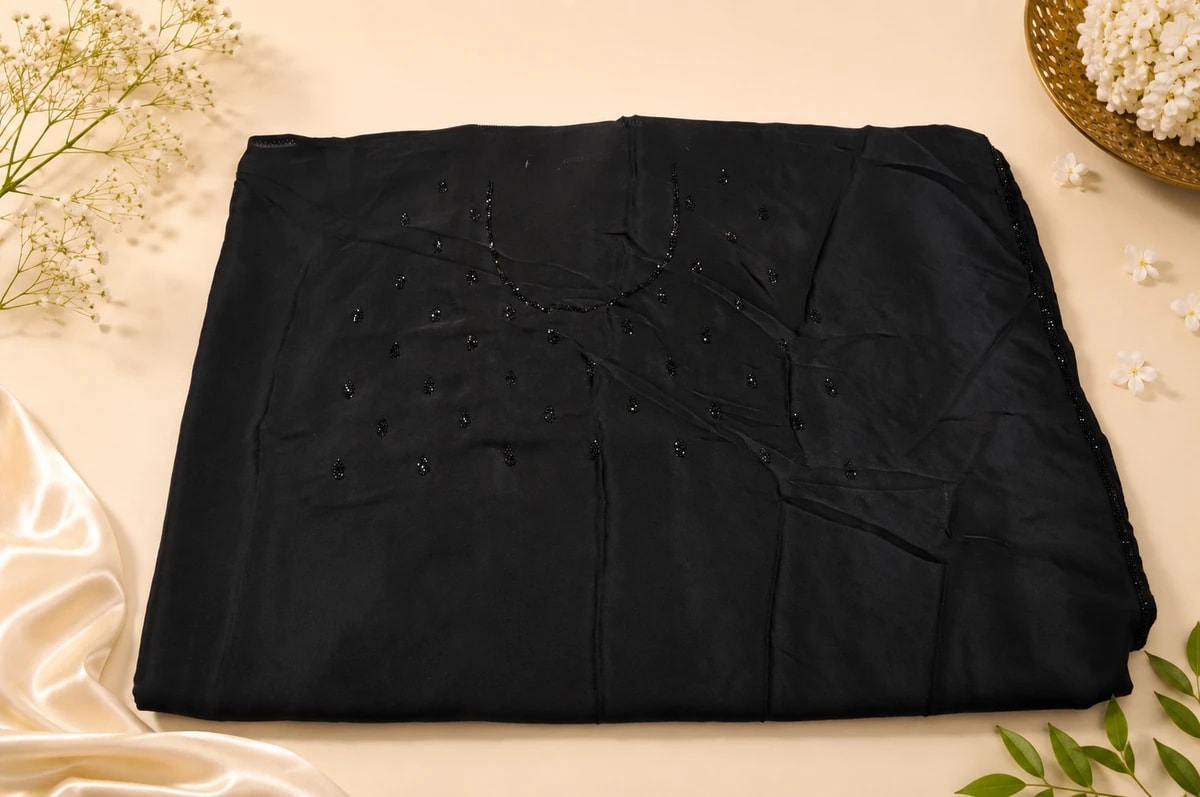 Midnight Cocktail Crepe Saree