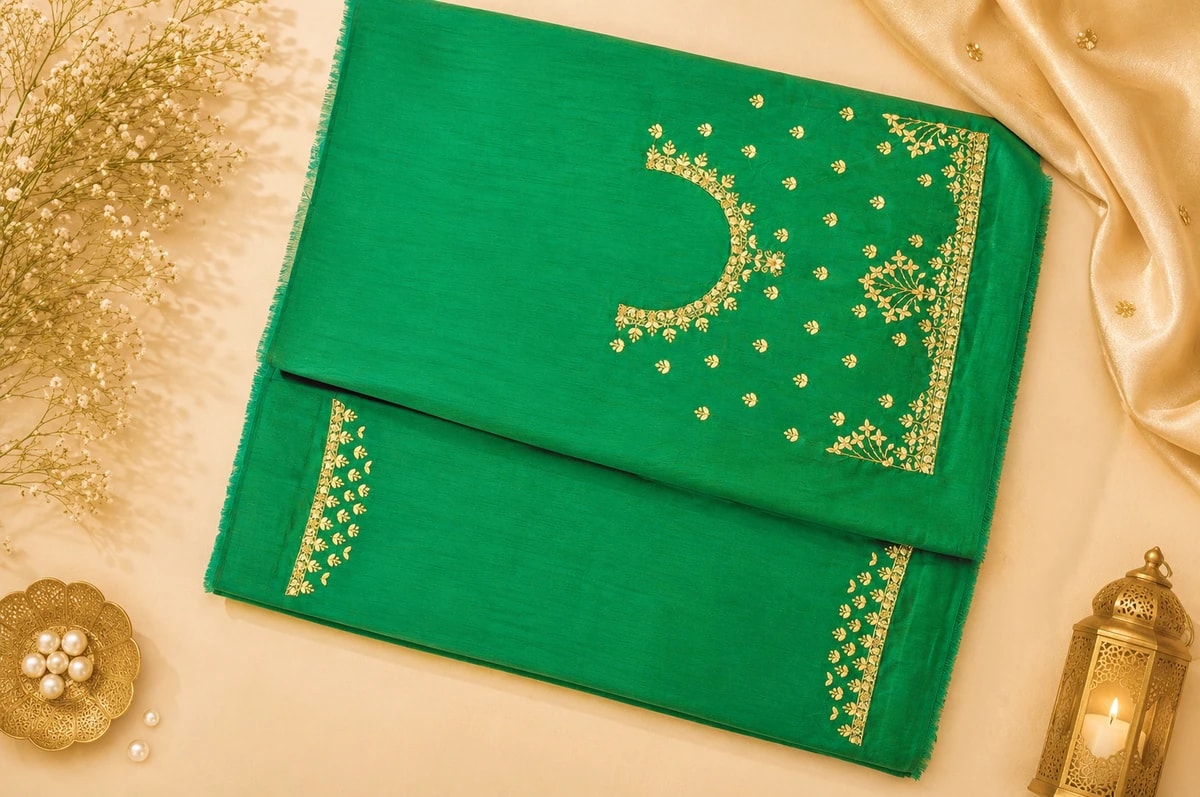 Ivory Kanchi Silk with Gota Patti Work