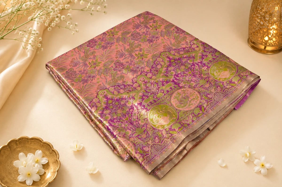 Meenakari Kanchi Silk Saree